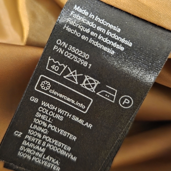 H&M Faux Suede Mini Skirt Camel Brown Tan Women's 8 Buttons Pockets High Waist - Picture 9 of 13